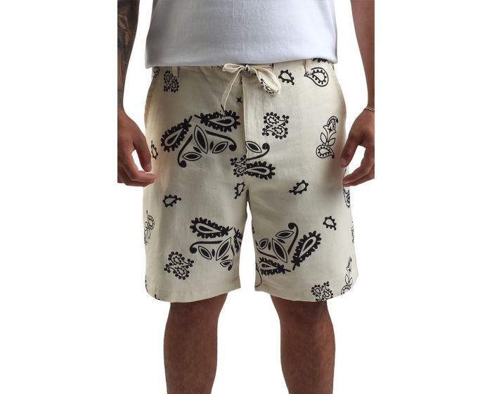 FBRK Paisley Shorts 341-921CRM - Shiekh