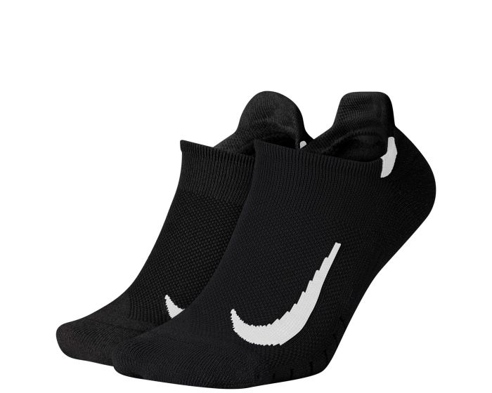 NIKE Multiplier Running No-Show Socks (2 Pairs) SX7554 010 - Shiekh