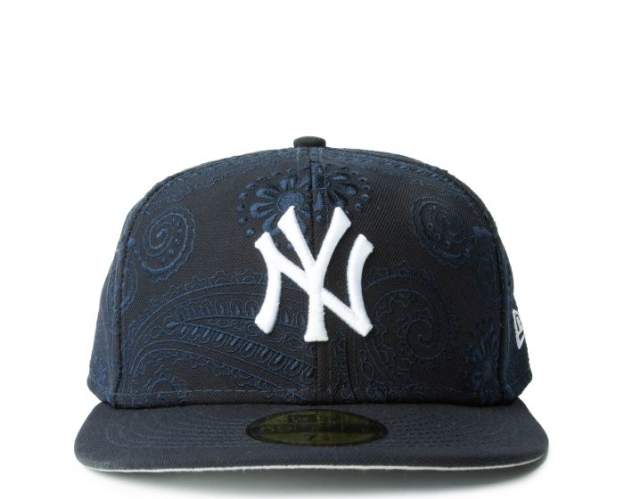 New Era New York Yankees Swirl 59FIFTY Fitted Navy/Gray UV Hat 60288103  Size 7