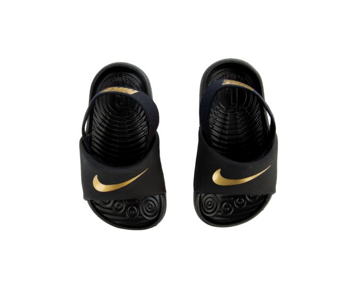 nike kawa slides black and gold