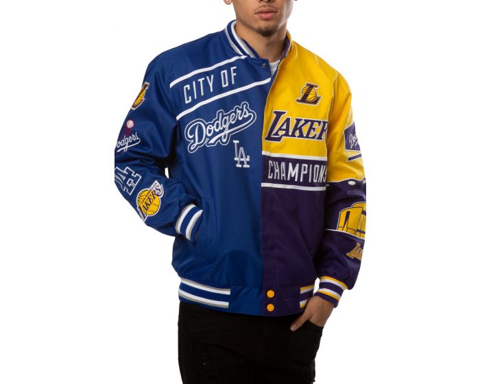 JH DESIGN City of Champions Split Jacket LAC303CHP0ROY-YEL - Shiekh