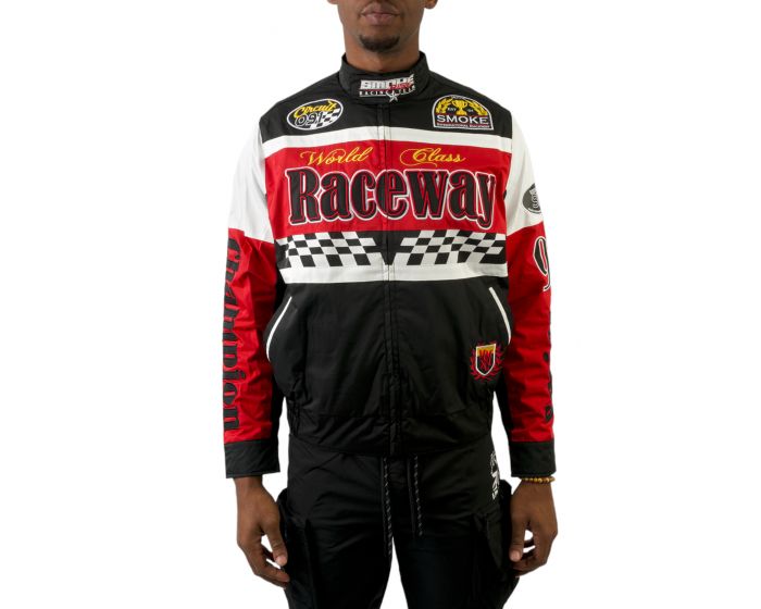 SMOKE RISE Raceway Jacket WW-23595SK-BLK - Shiekh