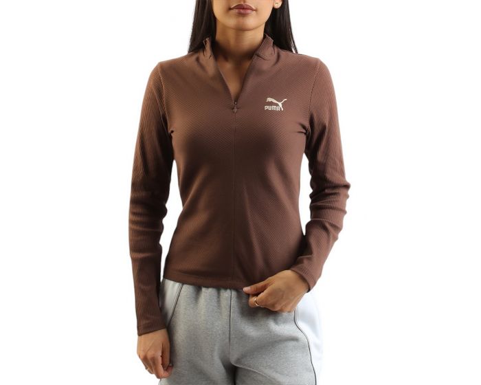 PUMA CLASSICS RIBBED LONG SLEEVE Brown 62663265 - Shiekh