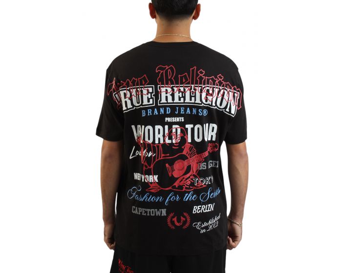 【TRUE RELIGION】ダイナミックなバックプリントロゴ♪Tシャツ黒 TRUE RELIGION バックプリント ブラック 黒 Tシャツ S - メルカリ