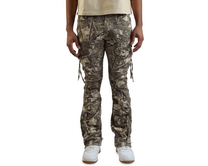 KLOUD 9 Zip Pocket Cargo Pants P25176-CAMO - Shiekh