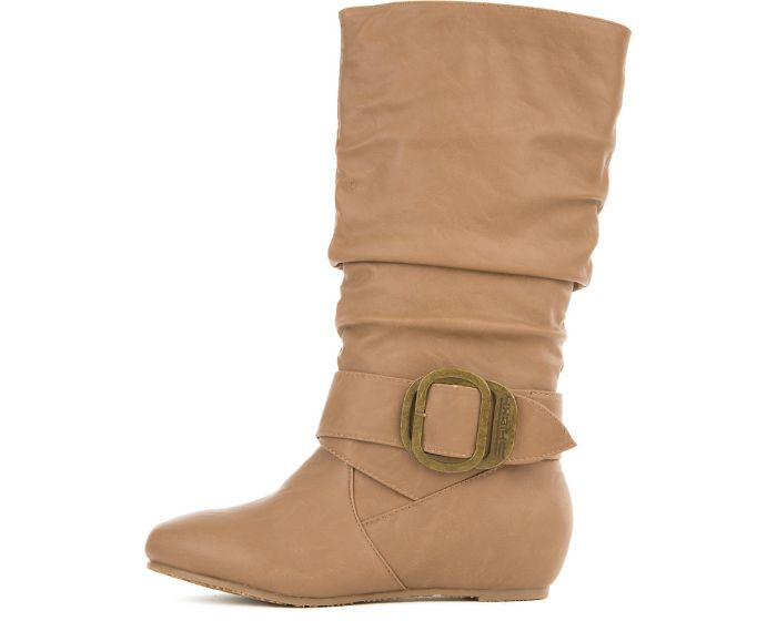 SHIEKH Candies-76A Flat Boots CANDIES-76A/TAUPE - Shiekh