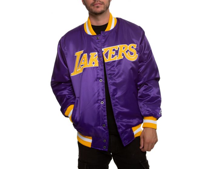Purple lakers starter jacket sale