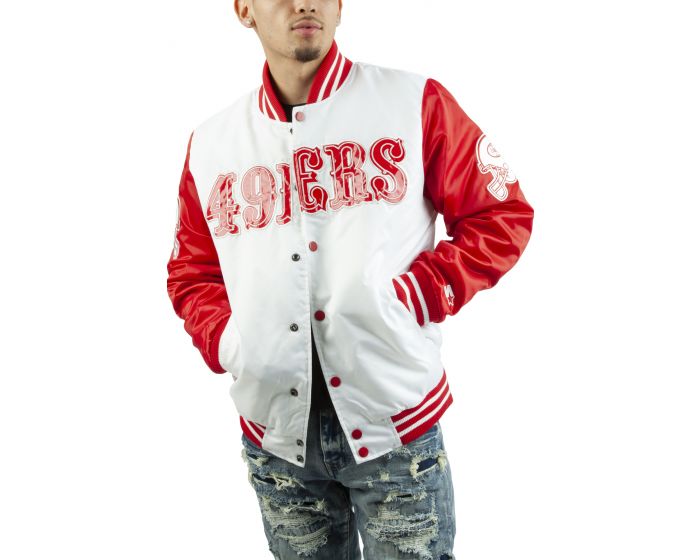 Starter Men's White, Scarlet San Francisco 49ers Thursday Night Lights  Half-Snap Hoodie Jacket - Macy's