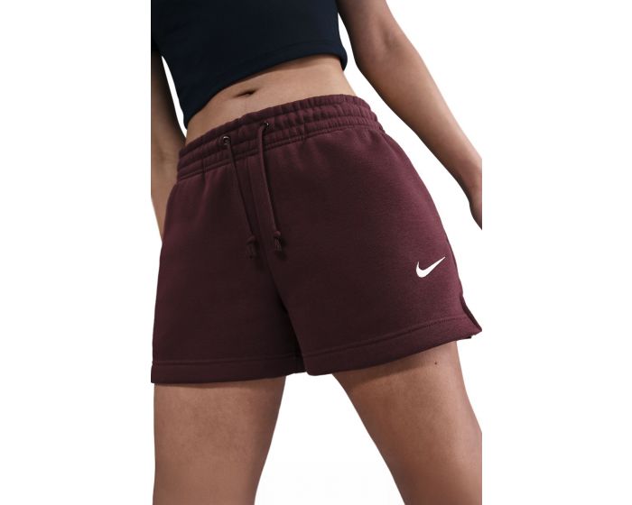 burgundy nike fleece shorts