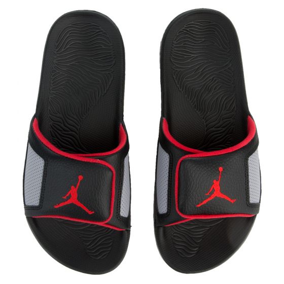 MEN'S JORDAN HYDRO III RETRO BLACK/UNIVERSITY RED/CEMENT GREY