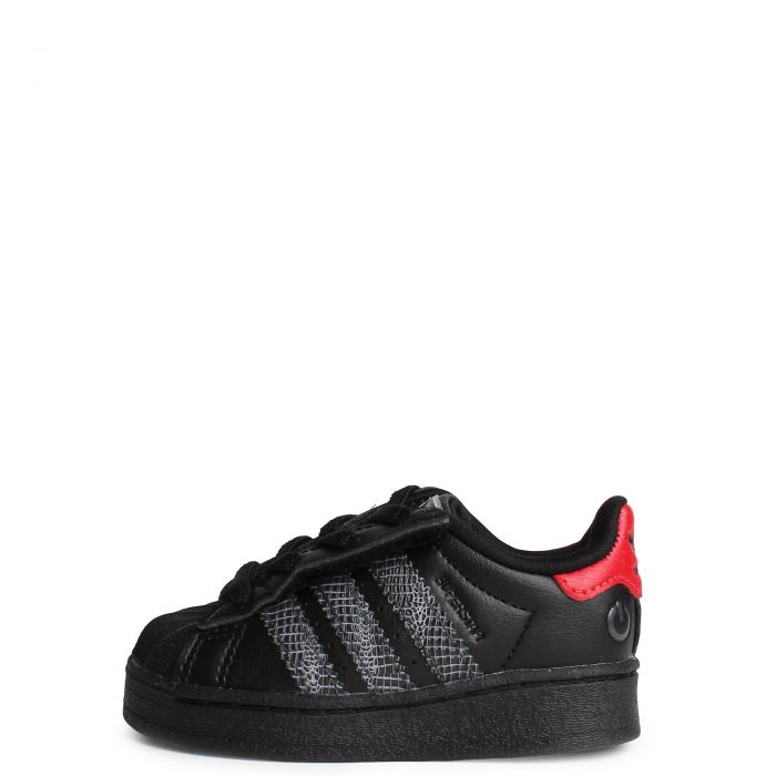 Toddler Superstar LED Lights Comfort Closure Elastic Lace Core Black / Core Black / Red