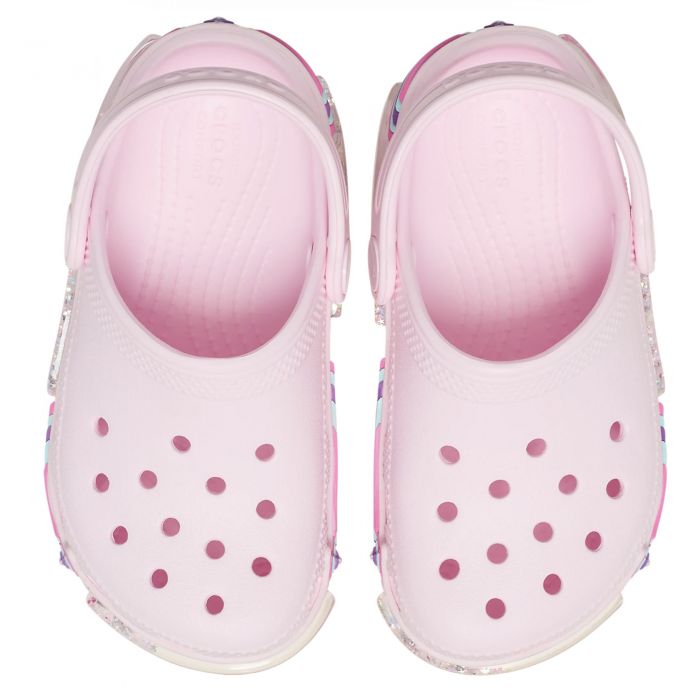 Toddler Classic Star Sparkle Shaker Clogs Pink Milk