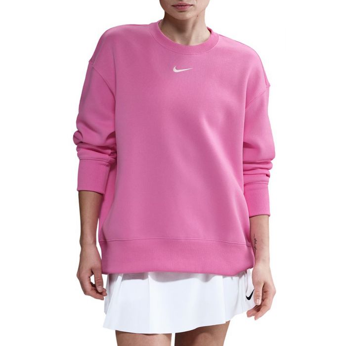 Sportswear Phoenix Fleece Oversized Crew-Neck Sweatshirt Playful Pink/Sail