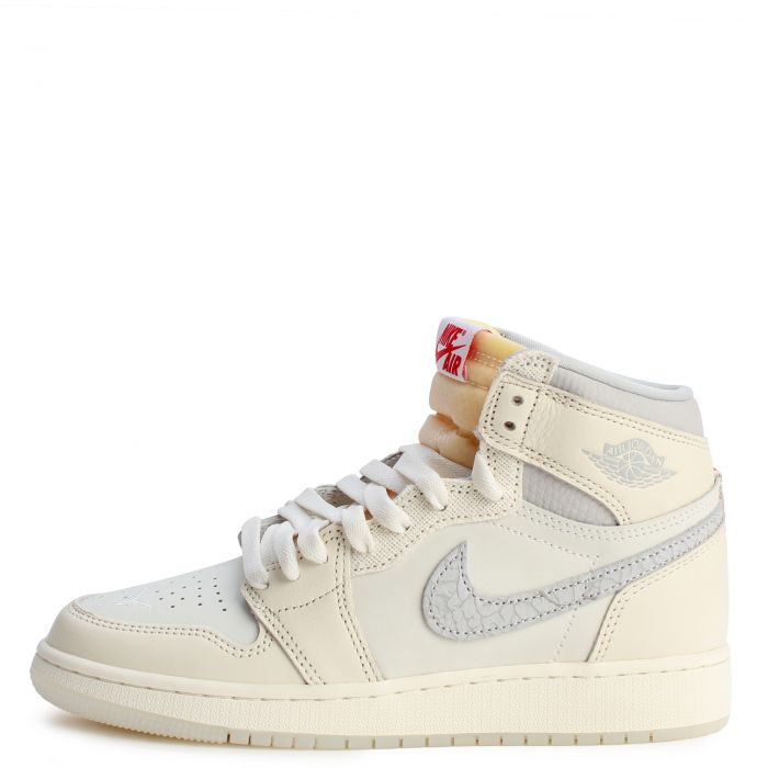 Grade-School Air Jordan 1 Retro Sail  Sail/University Red-Pale Ivory