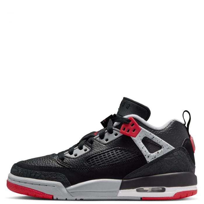 Grade-School Spizike Low Black/Gym Red-Wolf Grey-White