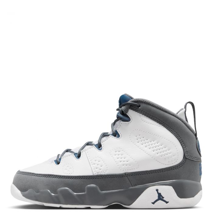 Pre-School Air Jordan 9 Retro "Flint Grey White/French Blue-Flint Grey