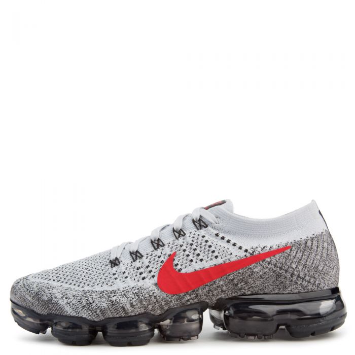 Air Vapormax Flyknit PURE PLATINUM/UNIVERSITY RED/BLACK