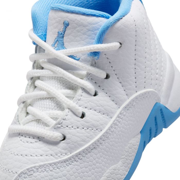 Toddler Jordan 12 Retro White/University Blue-Metallic Silver