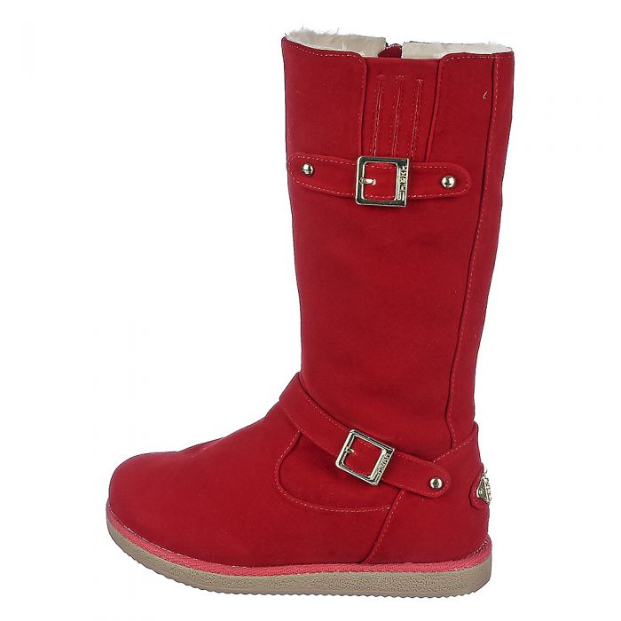 Kids Fur Interior Boot Urban Buckle Red/Nature/Gold