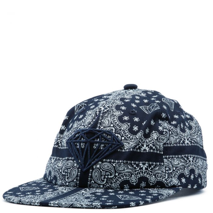 Brilliant Bandana Unstructured Snapback Hat Navy