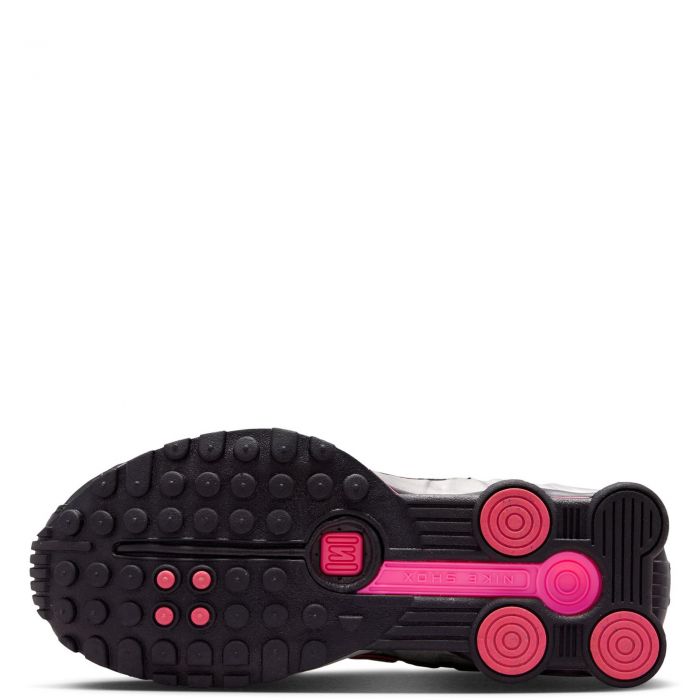 Grade-School Shox R4 Black/Metallic Silver-Pinksicle