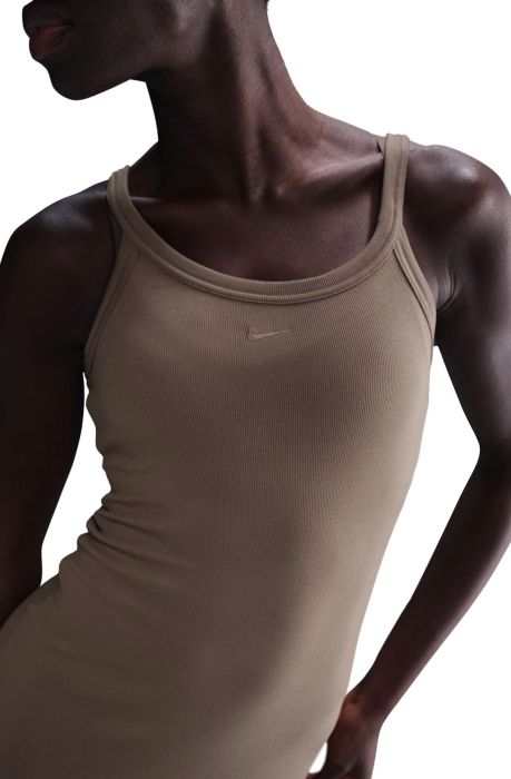 Tight Mini-Rib Tank Dress Mink Brown/Mink Brown