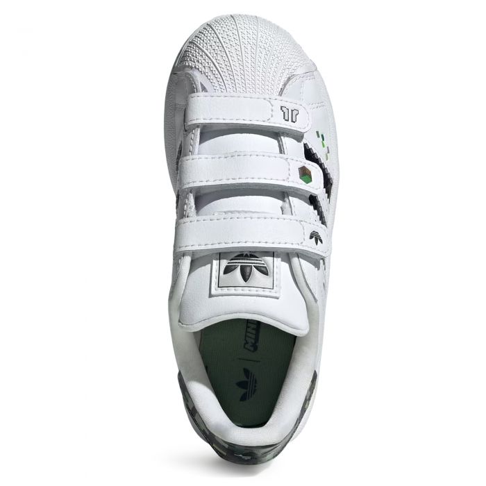 Pre-School Superstar II x Minecraft Cloud White / Core Black