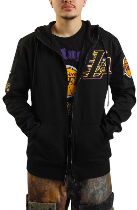 NBA Los Angeles Lakers Full Zip Hoodie  Black