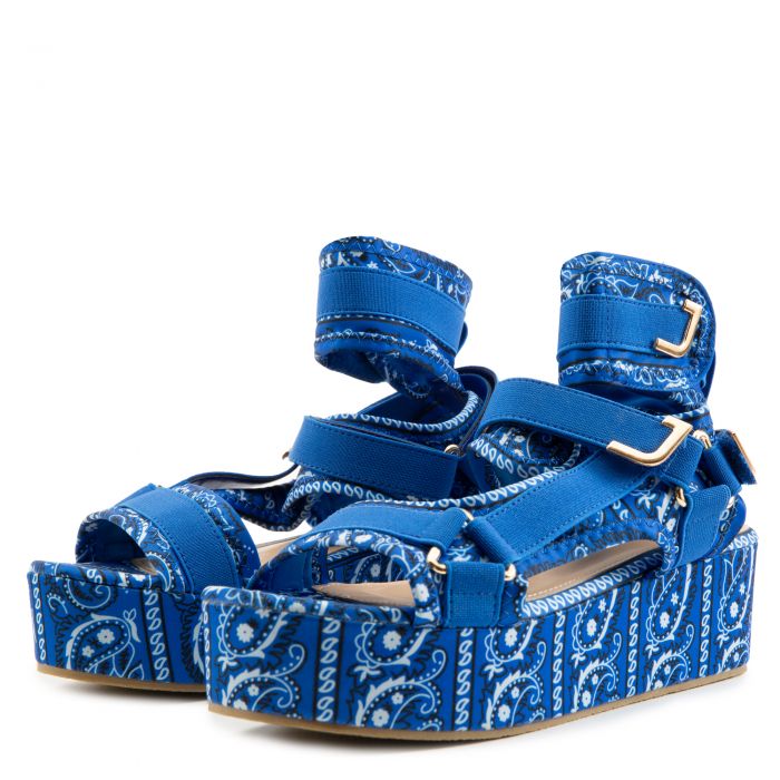 Mia-B Platform Sandals Blue