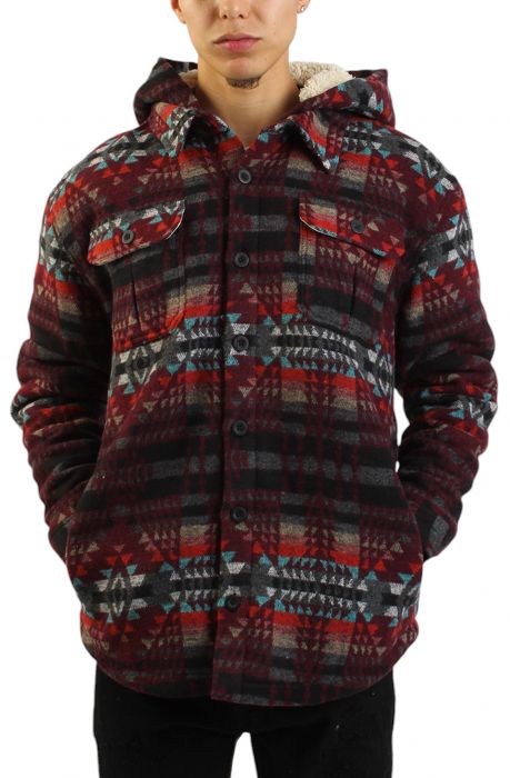 Tribal Hooded Overshirt Multi color