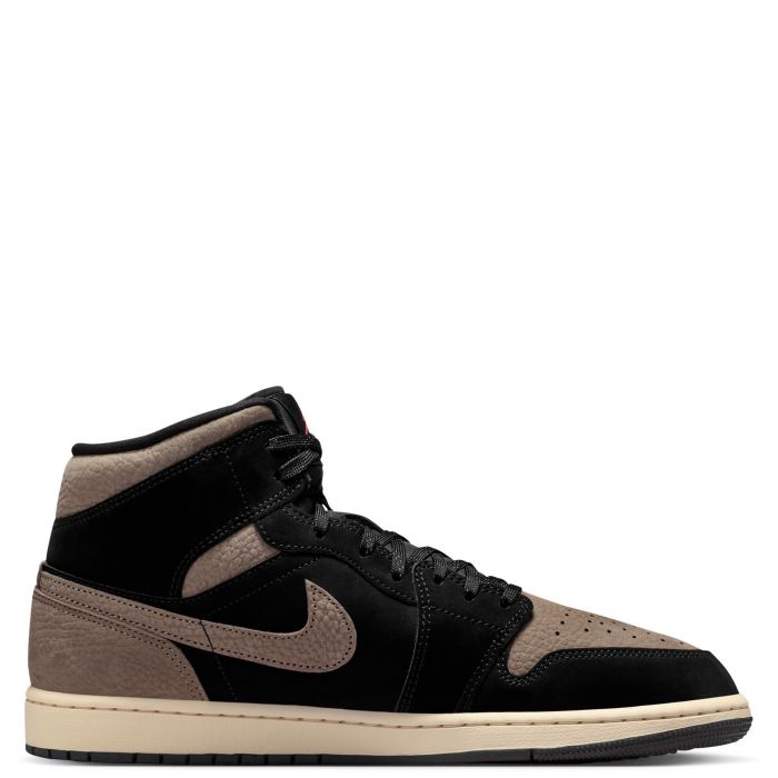 Air Jordan 1 Mid SE Black/Olive Grey-Lt Wild Mango