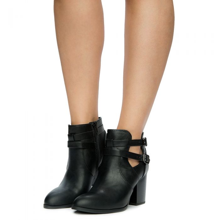 DELICIOUS Body-s Ankle Boot FD BODY-S BLK PU - Shiekh