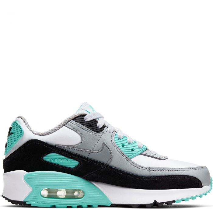 (GS) Air Max 90 LTR White/Particle Grey-Lt Smoke Grey
