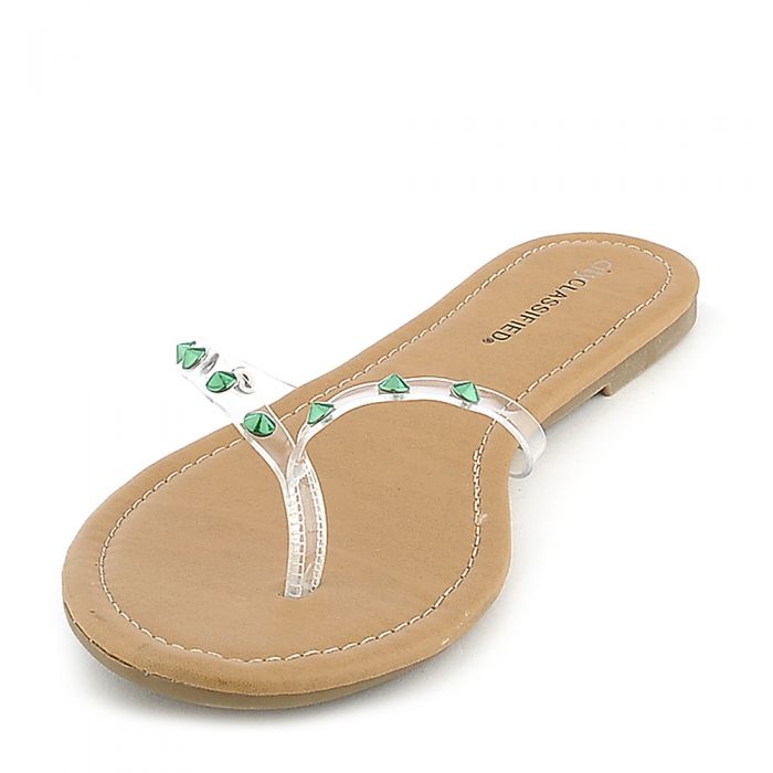 Darlin-S Thong Sandal Clear/Green Clear/Green