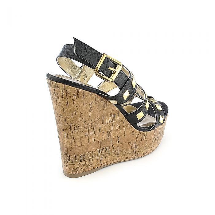 Zera-H Wedge Sandal Black