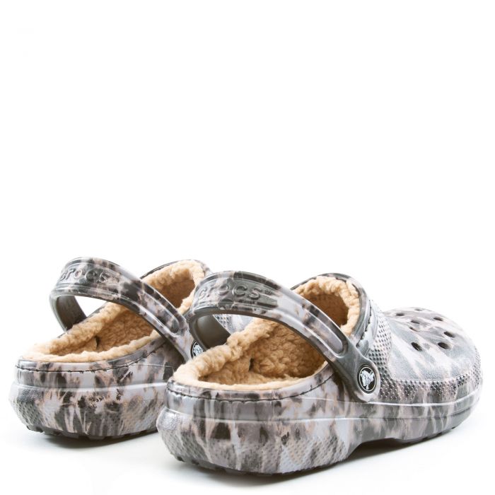 Classic Lined Bleach Dye Clog Black