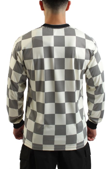 Metal Arch Logo Soccer Jersey Long Sleeve T-Shirt Lemon Icing-Black