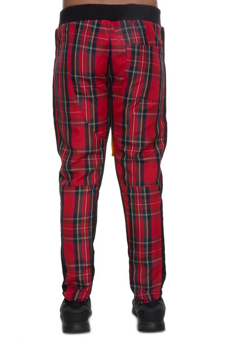 The Tartan Track Pants in Red Red