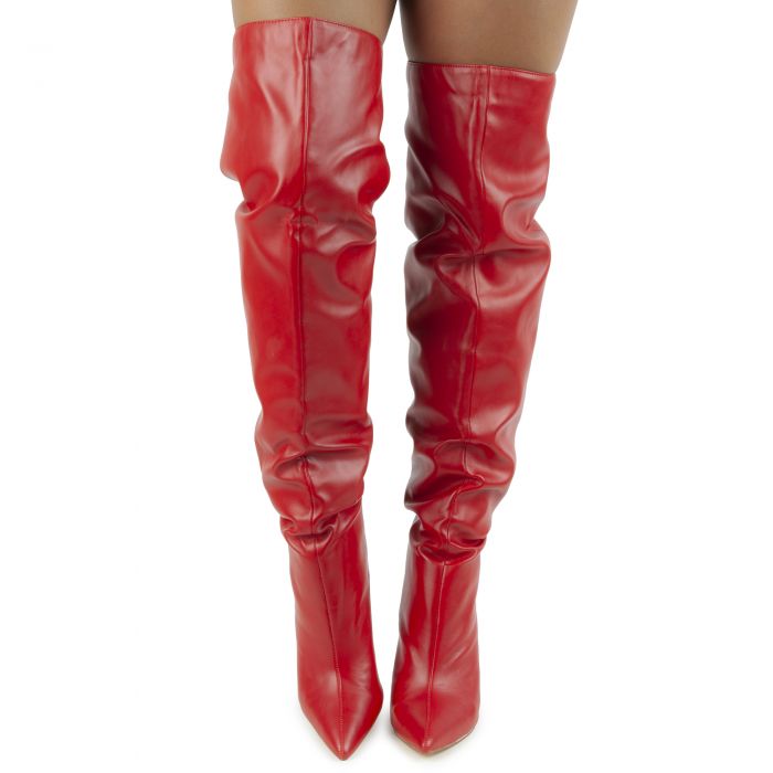 Nano-2 High Heel Boots Red