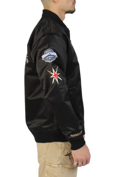 Lightweight Satin Bomber Vegas Golden Knights Black