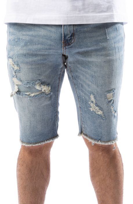 Asher Denim Shorts Light Blue Denim