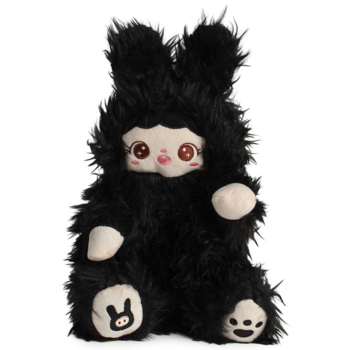 Doll Fuzzy Slippers  Black