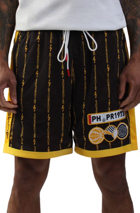 PUMA x PORSCHE Basketball Shorts Black/Sport Yellow