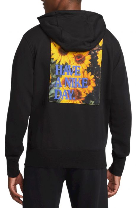 Sportswear French Terry Pullover Hoodie Black/Washed Teal
