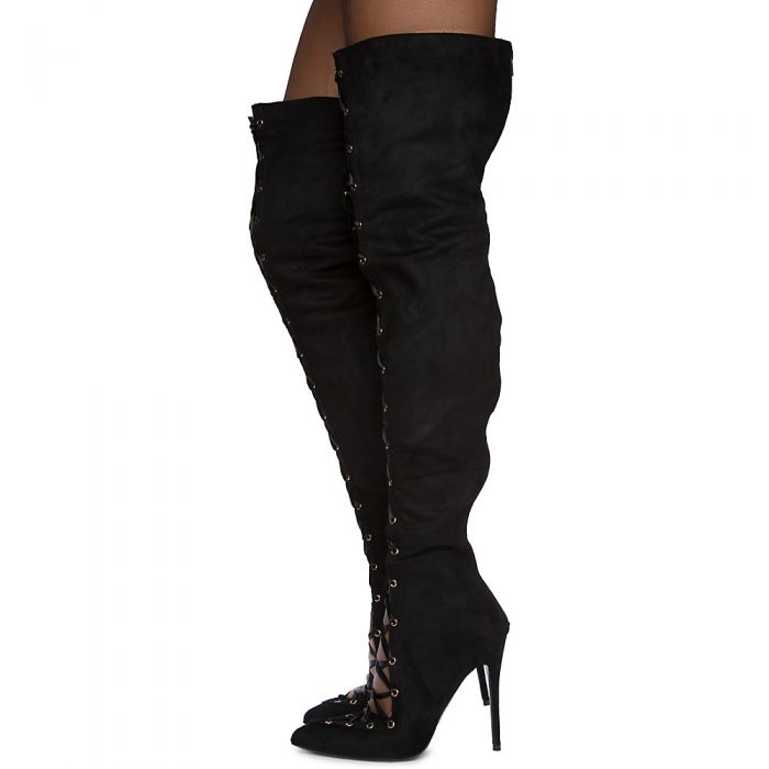 SHIEKH Jolly-6-S Over The Knee Boot JOLLY-6-S/BLACK - Shiekh