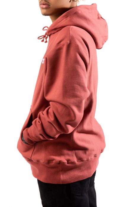 Reverse Weave Pullover Hoodie Sandalwood Red