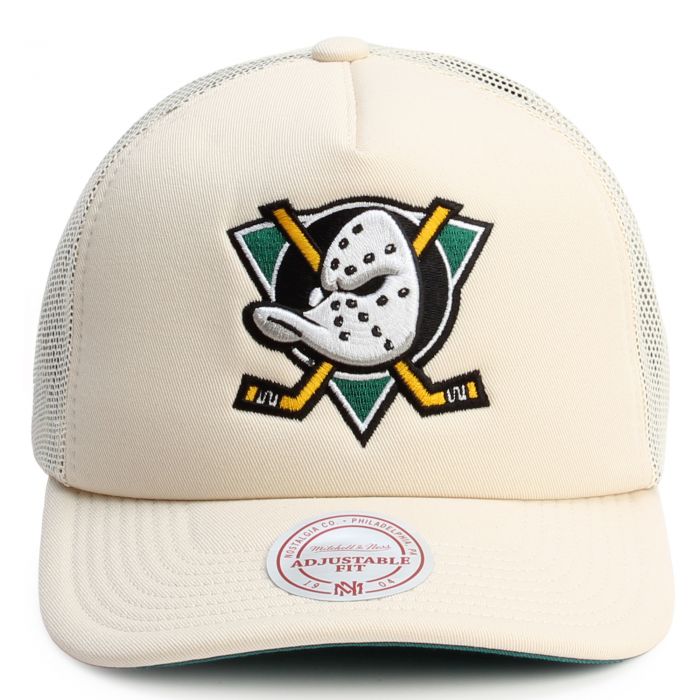 NHL Anaheim Ducks Evergreen A-frame Trucker Adjustable Fit  Off-White
