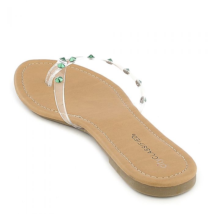 Darlin-S Thong Sandal Clear/Green Clear/Green