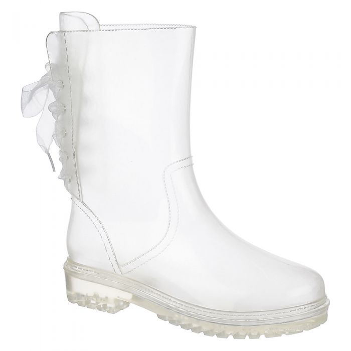 Women's Low Heel Combat Boot Danny 01 White