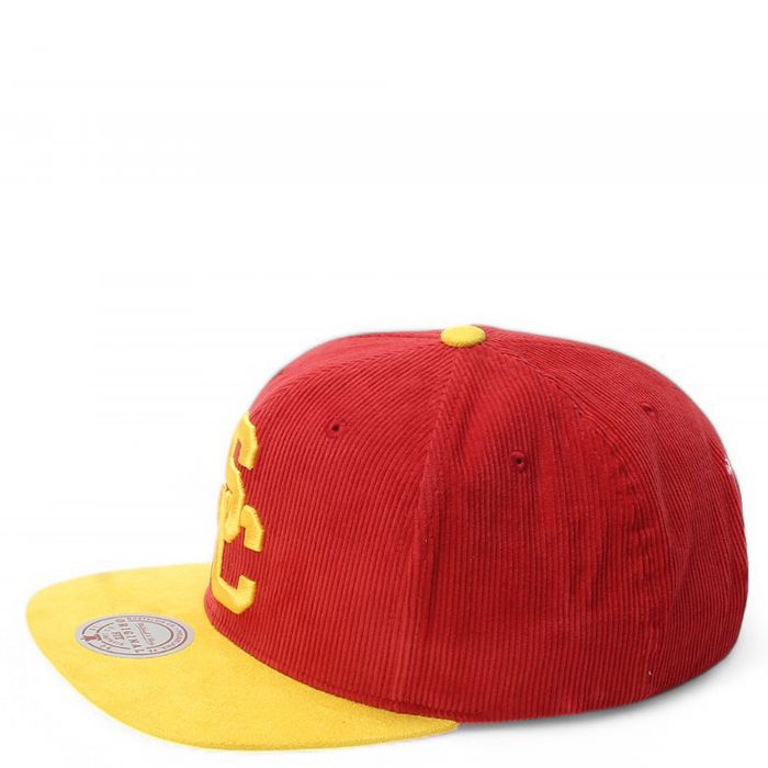 NCAA USC Trojans  Sueduroy Snapback Hat Red